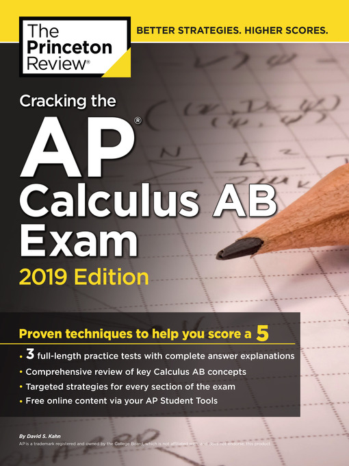 Title details for Cracking the AP Calculus AB Exam, 2019 Edition by The Princeton Review - Available